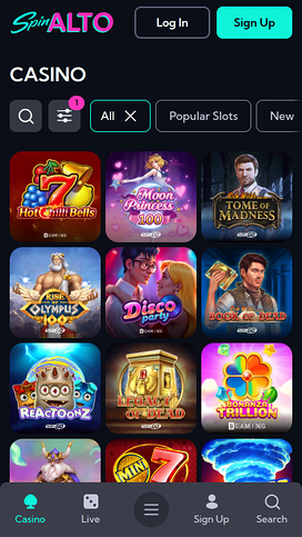 Spinalto Casino Mobile Games