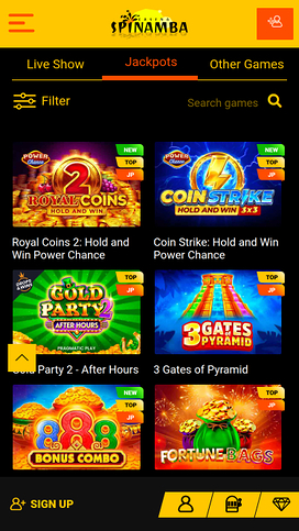 Spinamba Casino Mobile Jackpot