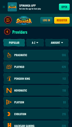 Spinanga Casino Mobile Game Developers