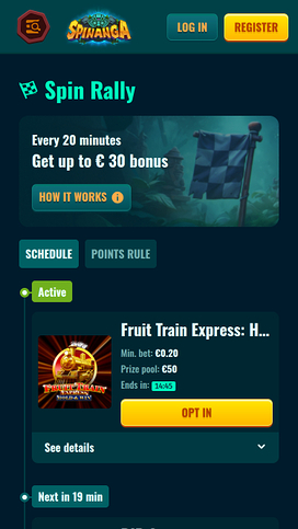 Spinanga Casino Mobile Spin Rally