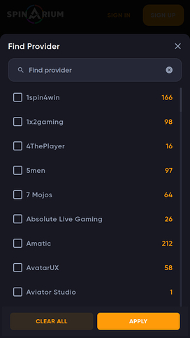 Desarrolladores de juegos móviles de Spinarium Casino