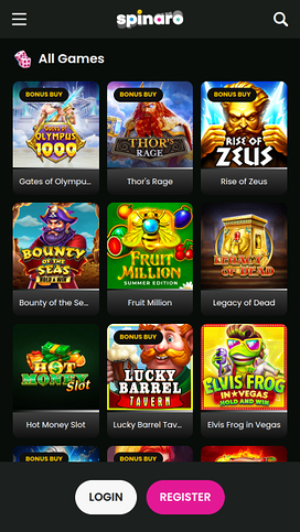 Spinaro Casino Mobile Games