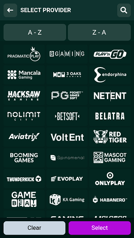 SpinBetter Casino Mobile Game Developers