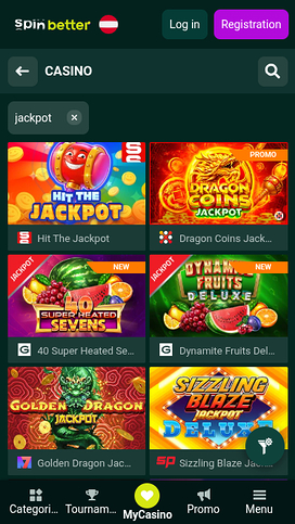 SpinBetter Casino Mobile Jackpot