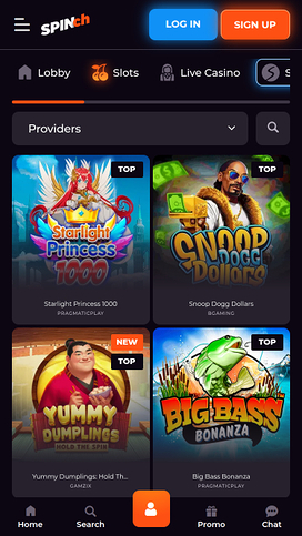 Spinch Casino Mobile Games