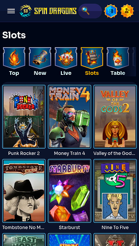 SpinDragons Casino Games Mobile