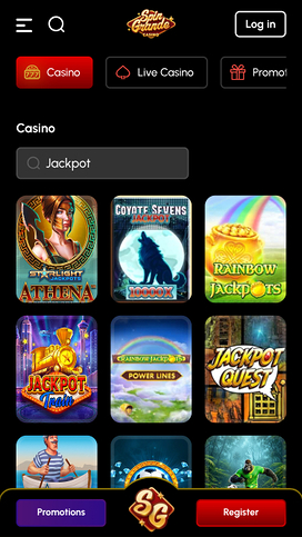 SpinGrande Casino Mobile Jackpot