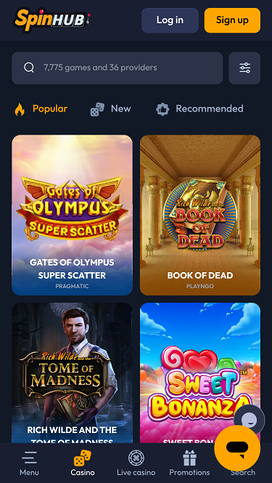 Spinhub Casino Games