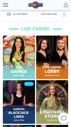 Spinia Casino Mobile Live Dealer