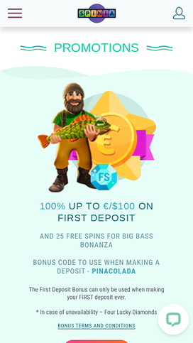 Spinia Casino Mobile Promotions