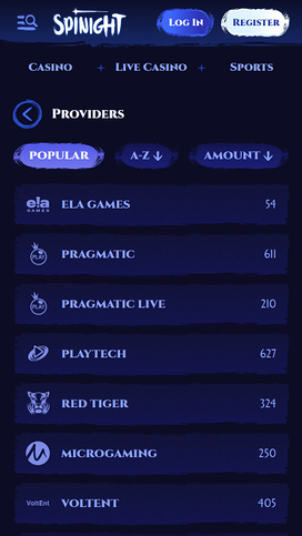 Desarrolladores de juegos móviles de Spinight Casino