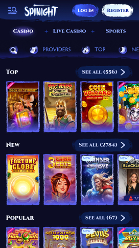 Juegos móviles de Spinight Casino