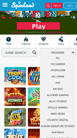 Spinland Casino Mobile Game Developers