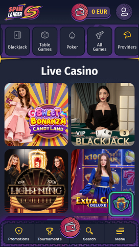 Spinlander Casino Mobile Live Dealer