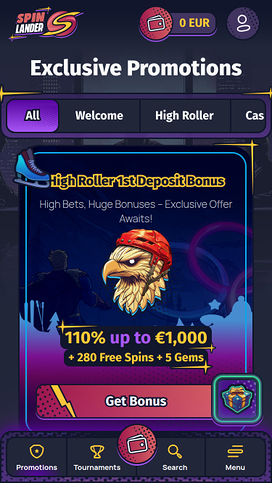 Spinlander Casino Mobile Promotions