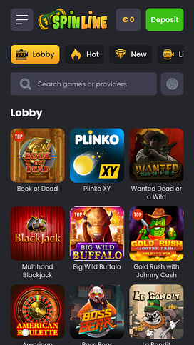 Spinline Casino Mobile Games