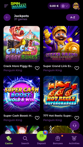 Spinmama Casino Mobile Jackpot