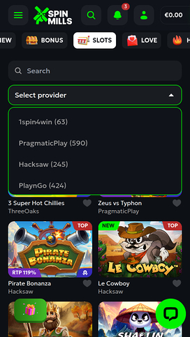 Spinmills Casino Mobile Game Developers