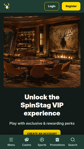Captura de pantalla de la página móvil VIP del casino SpinStag
