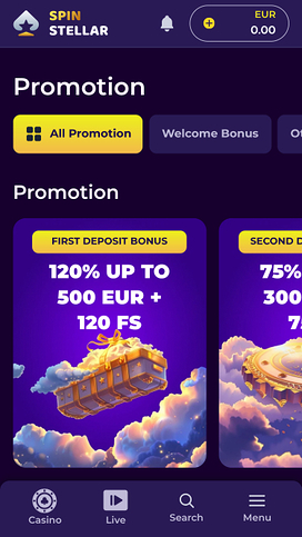 Spinstellar Casino Mobile Promotions