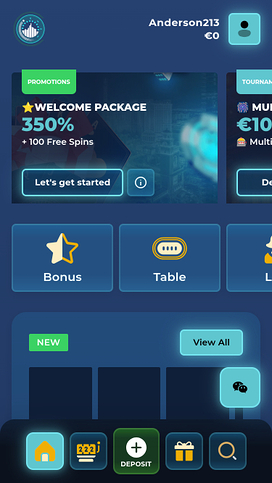 Spintropolis Casino Mobile Homepage