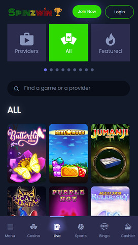 SpinzWin Casino Mobile Games