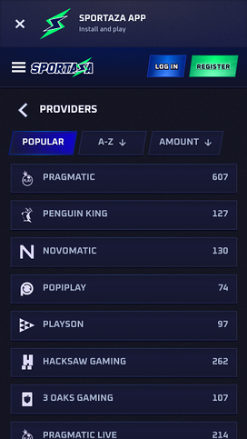 Sportaza Casino Mobile Game Developers