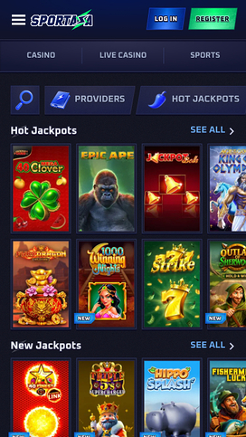 Sportaza Casino Mobile Jackpot