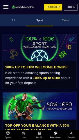 SportEmpire Casino Mobile Promotions