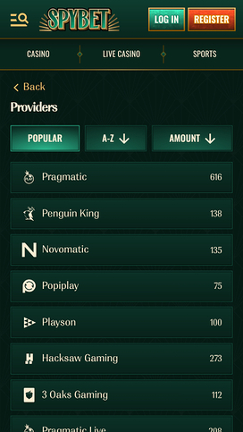 Spybet Casino Mobile Game Developers