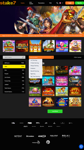 Desarrolladores de juegos móviles de Stake7 Casino