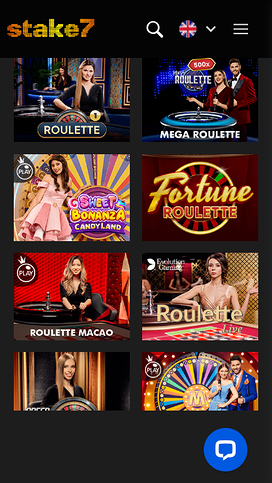 Crupier en vivo móvil de Stake7 Casino