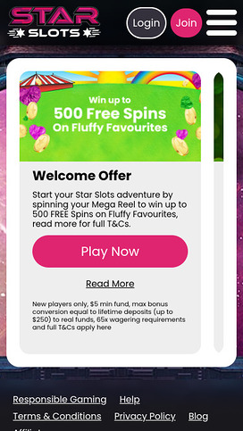 Star Slots Promotions Mobile
