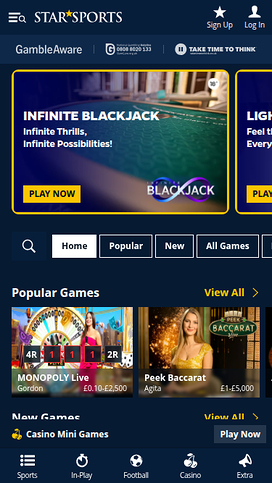 StarSports Casino Live Dealer Mobile