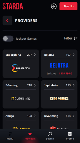 Desarrolladores de juegos móviles de Starda Casino