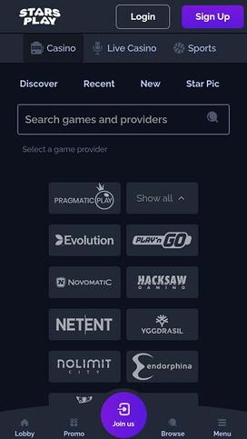 StarsPlay Casino Game Developers