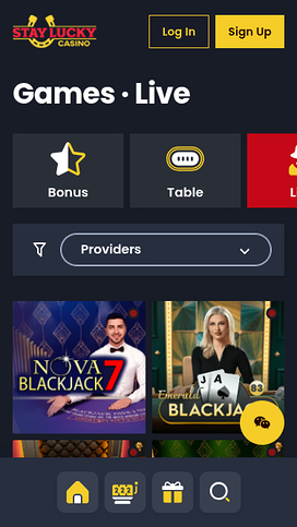 Stay Lucky Casino Live Dealer Mobile