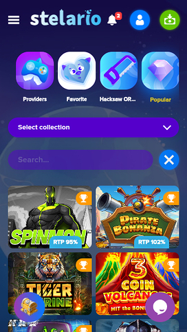 Stelario Casino Mobile Games