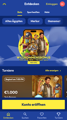 SunMaker Casino Mobile Homepage
