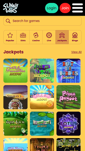 Sunny Wins Mobile Jackpot