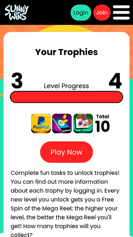 Sunny Wins Mobile Trophies