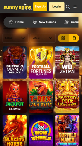 Juegos móviles de Sunnyspins Casino