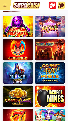 Supacasi Casino Mobile Games