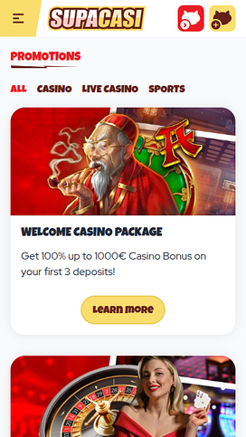 Supacasi Casino Mobile Promotions