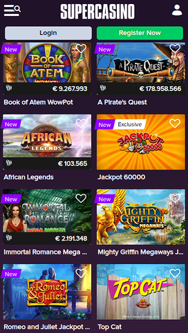 SuperCasino Mobile Jackpot