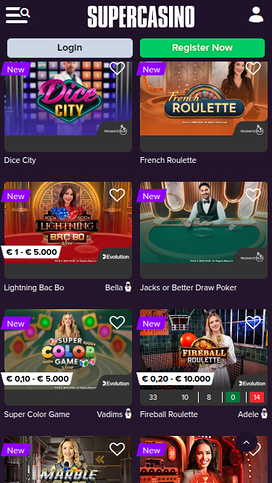 SuperCasino Mobile Live Dealer