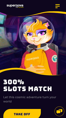 Supernova Casino Mobile Homepage