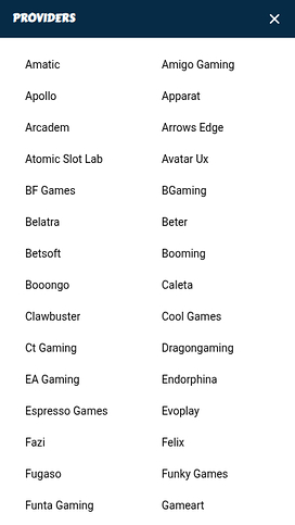 Svenbet Casino Mobile Game Developers