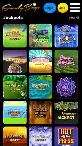 Swanky Bingo Mobile Jackpot