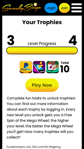 Swanky Bingo Mobile Trophies